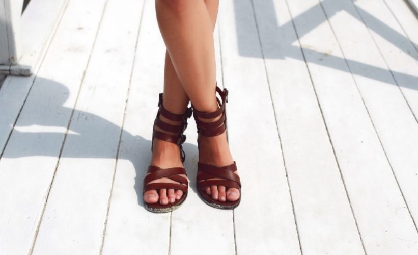 sandalias piel mujer